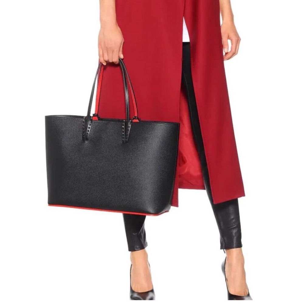 NWT Christian Louboutin Cabata Calfskin Leather Tote Bag with Removable Clotch - Picture 8 of 9